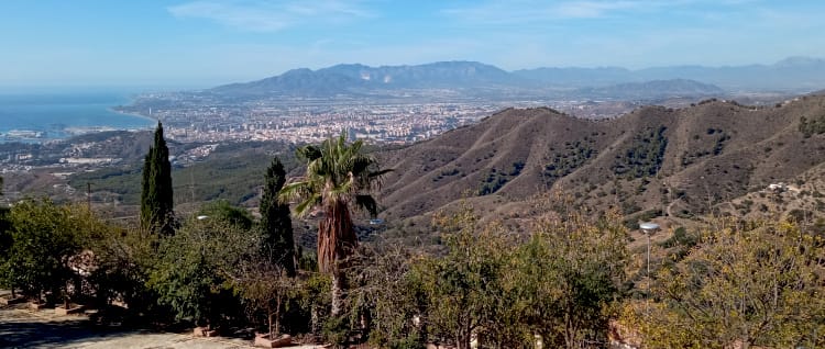 Málaga desde el Mirador la curva - Ruta por las montañas de Málaga y Granada