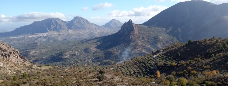 Panorámica desde el ascenso del Puerto de Albanchez - Ruta por el interior de Córdoba y Jaén